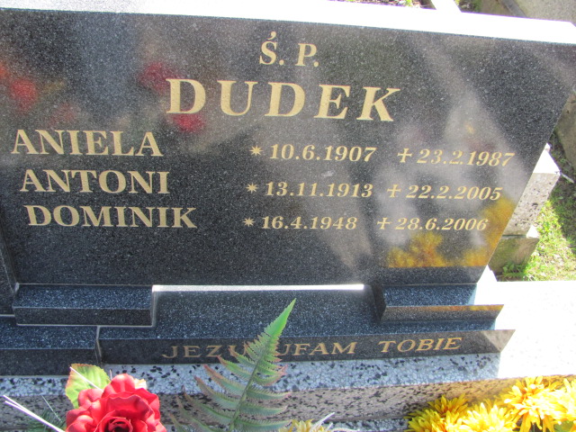 Aniela Dudek 1907 Porąbka Gmina - Grobonet - Wyszukiwarka osób pochowanych