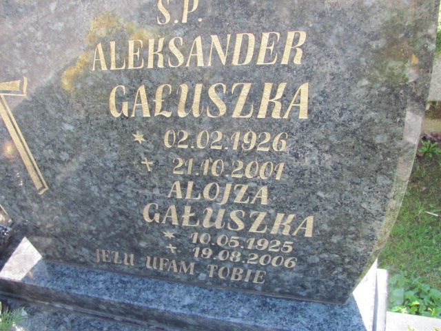 Aleksander Gałuszka 1926 Porąbka Gmina - Grobonet - Wyszukiwarka osób pochowanych