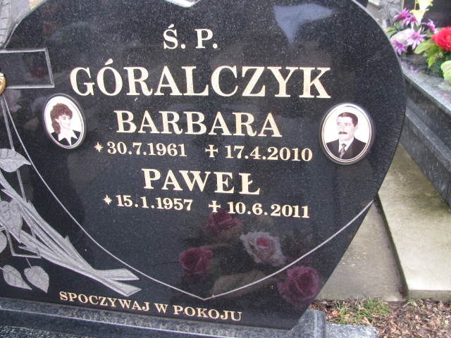 Barbara Góralczyk 1961 Porąbka Gmina - Grobonet - Wyszukiwarka osób pochowanych