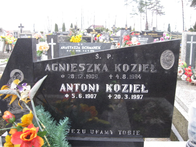 Agnieszka Kozieł 1909 Porąbka Gmina - Grobonet - Wyszukiwarka osób pochowanych