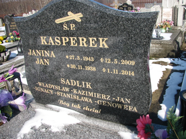Stanisława Sadlik Porąbka Gmina - Grobonet - Wyszukiwarka osób pochowanych